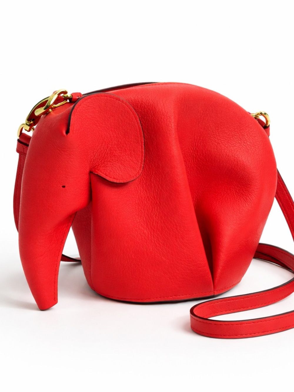 Loewe Elephant Mini Bag Red Calfskin Crossbody Rare Spain Auth